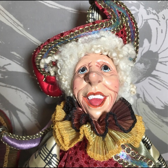 Wayne Kleski Vintage Decorative Mardi Gras Jester Dolls Retired - Picture 3 of 9